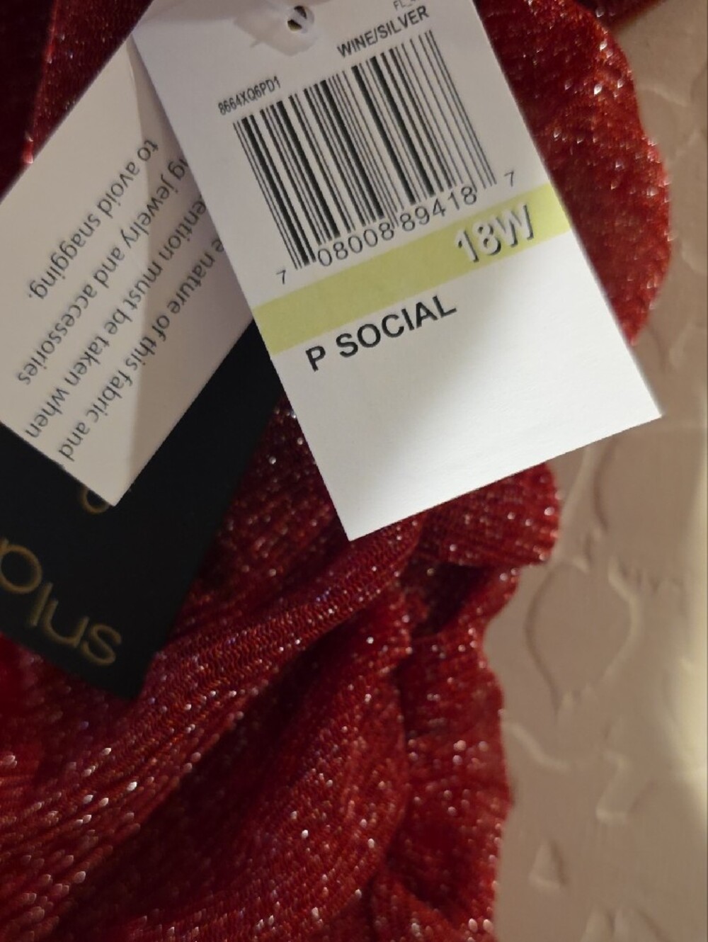 City Studio Glittered Red Ruched Cowl Mini Dress - Picture 2 of 14